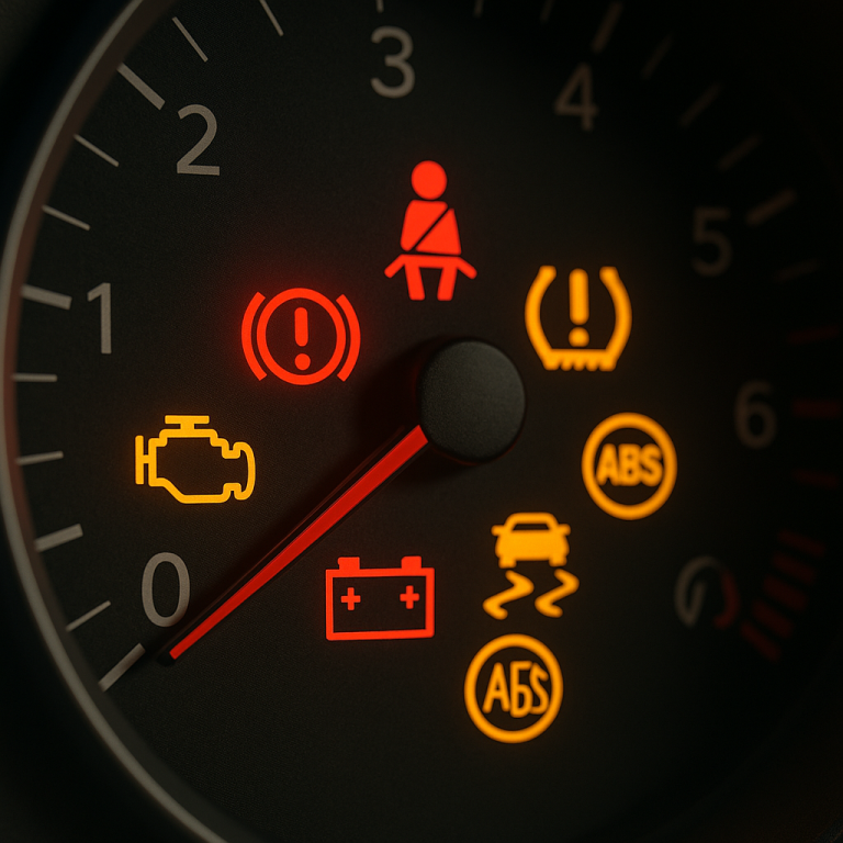 Light on the panel, see the signs